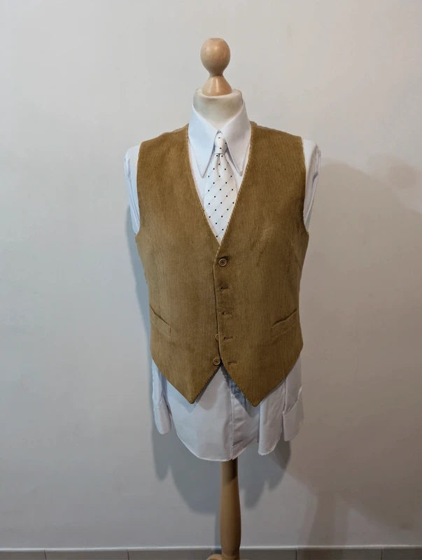 Génial costume 3 pièces marron en velours