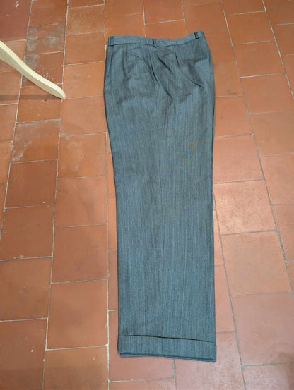 Spectaculaire costume croisé gris en laine