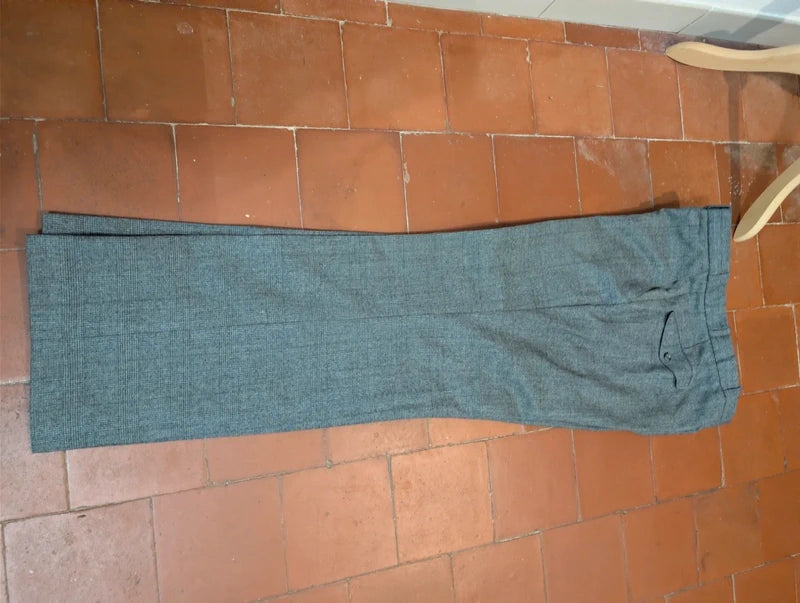 Fabulous heavy flannel grey 3 piece suit