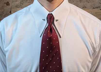 Cotton shirt with 10cm pin-point collar