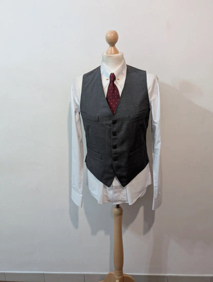 Magnifique costume 3 pièces gris en laine