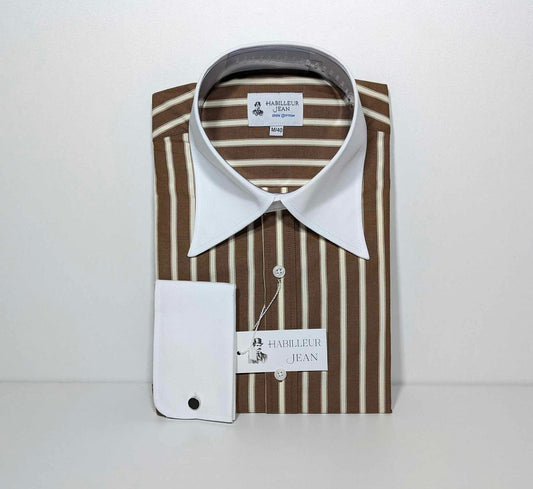 Chemise Winchester col Français marron