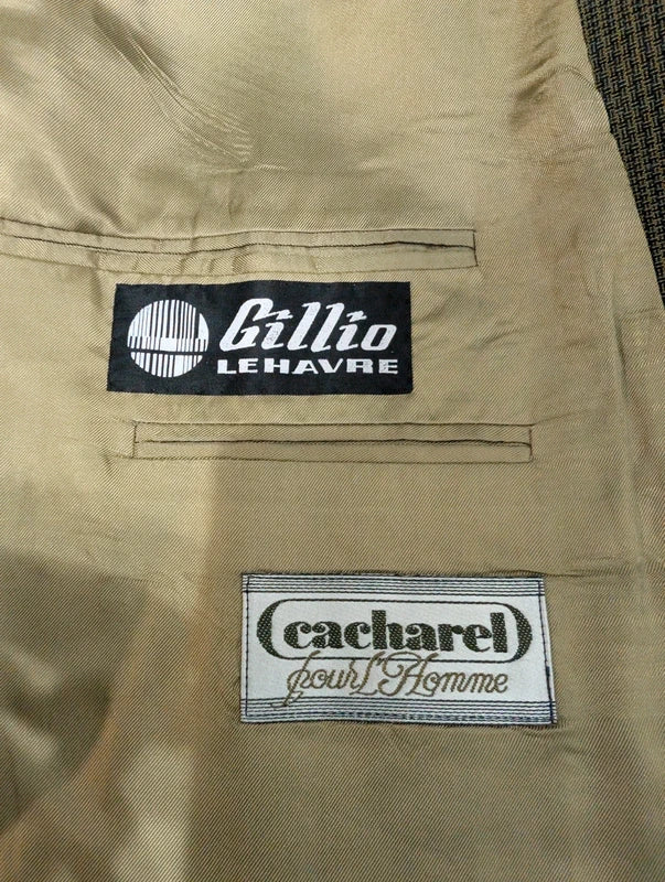 Prächtiger, zweireihiger grüner Wollanzug