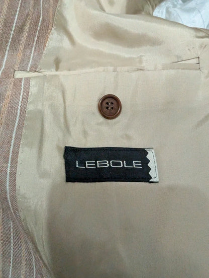 Chouet costume beige marron en lin