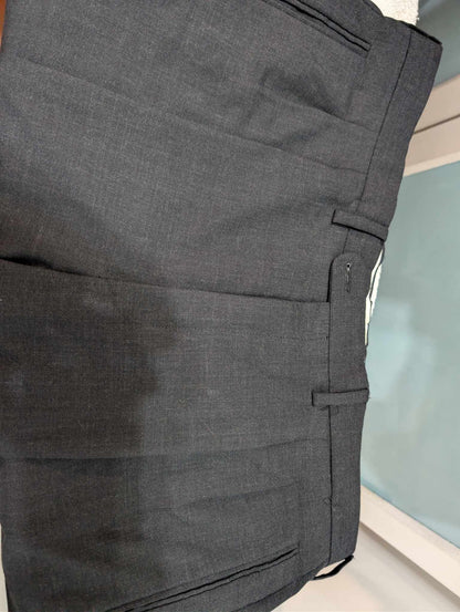 Classic gray wool double-breasted suit