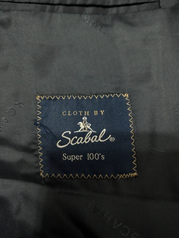 Extraordinaire costume croisé pinstripe en laine