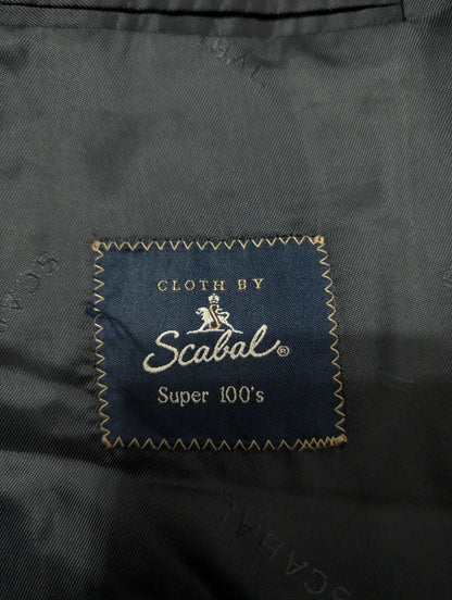 Extraordinaire costume croisé pinstripe en laine