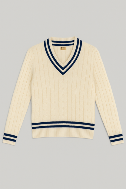 Pull cricket en 100% laine merinos