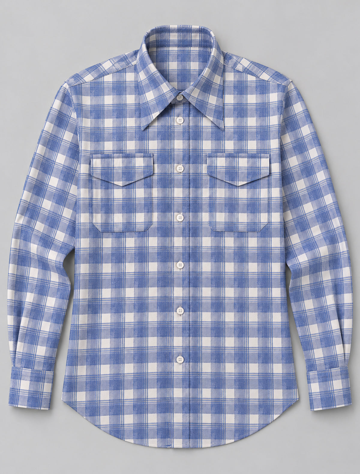 Chemise en flanelle à carreaux bleus
