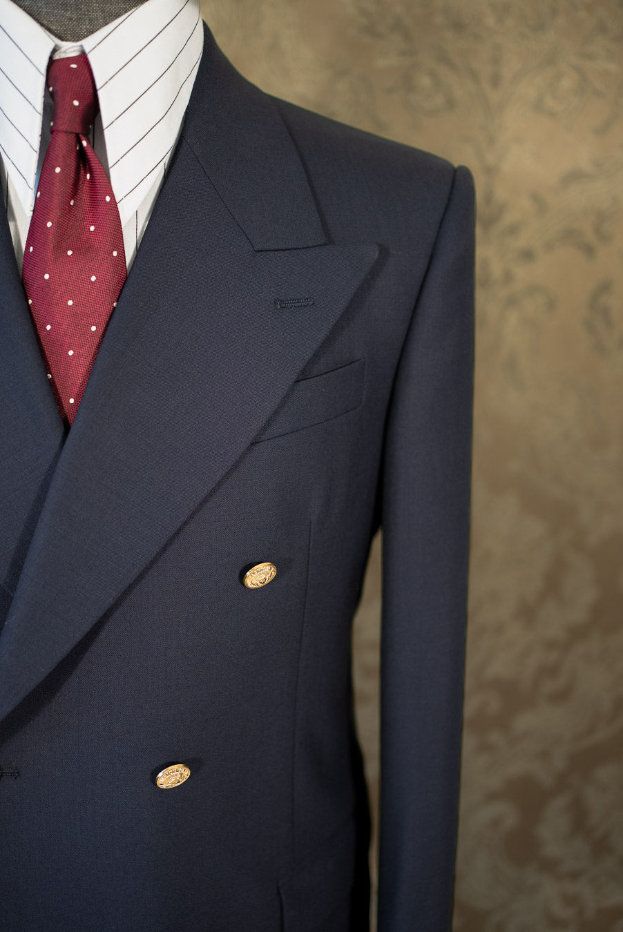 [PRE-ORDER] Double-breasted Navy cold wool jacket