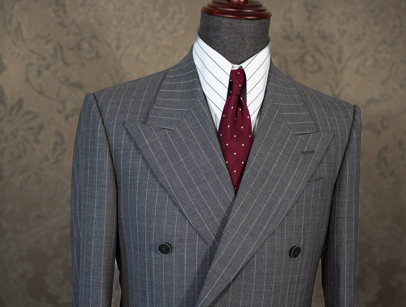 [PRE-ORDER] Double-breasted pinstripe cool wool jacket