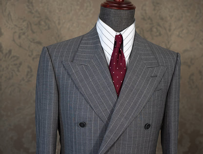 [PRE-ORDER] Double-breasted pinstripe cool wool jacket