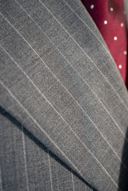 [PRE-ORDER] Double-breasted pinstripe cool wool jacket