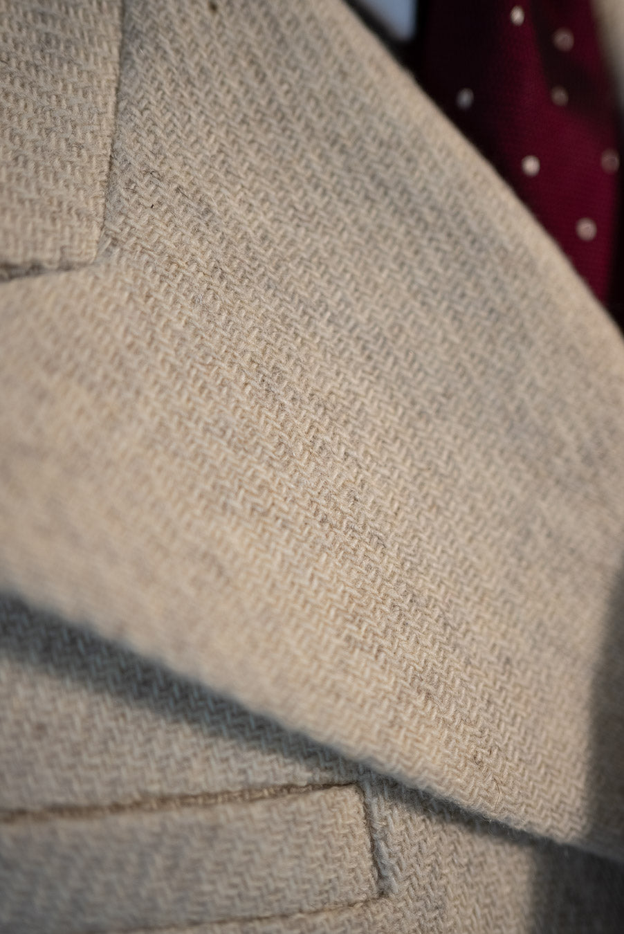 [PRÉCOMMANDE] Gilet en tweed beige à double boutonnage
