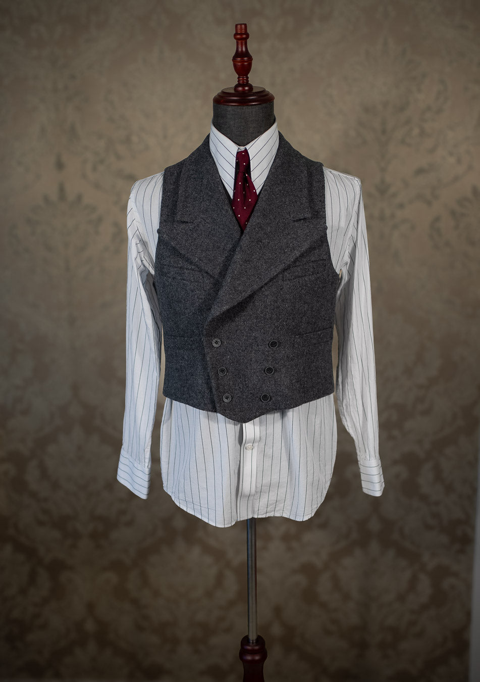 [PRÉCOMMANDE] Gilet en tweed gris croisé
