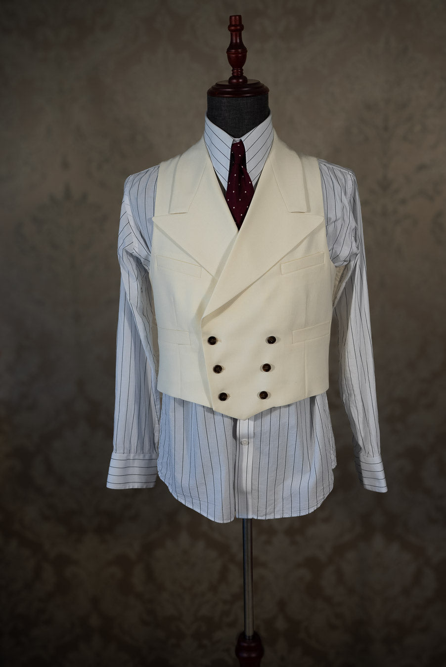 [PRÉCOMMANDE] Gilet en laine froide croisé crème