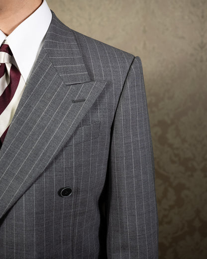 [PRE-ORDER] Double-breasted pinstripe cool wool jacket