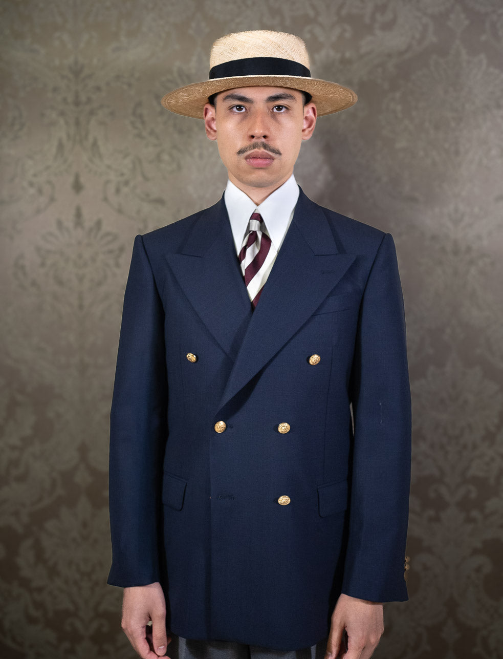 [PRE-ORDER] Double-breasted Navy cold wool jacket