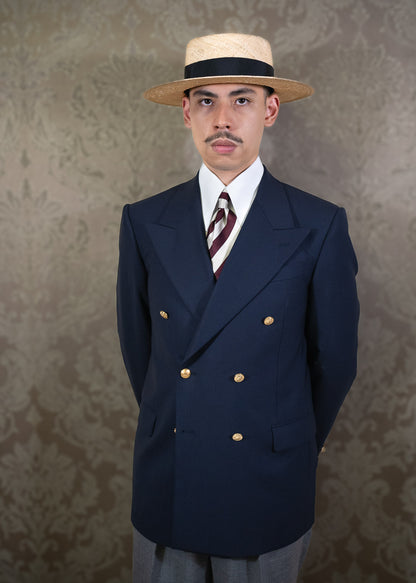 [PRE-ORDER] Double-breasted Navy cold wool jacket