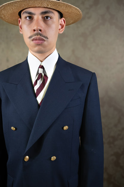 [PRE-ORDER] Double-breasted Navy cold wool jacket