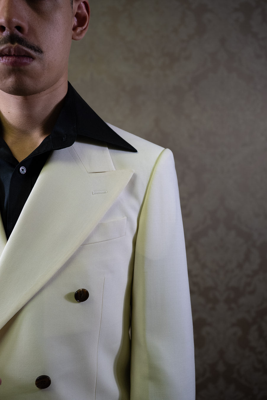 [PRE-ORDER] Double-breasted Cream cold wool jacket