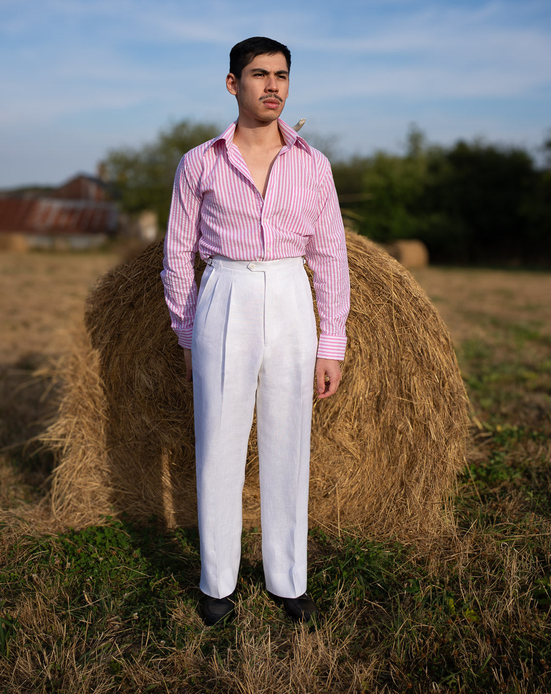 [PRE ORDER] White Linen Trouser 340GR