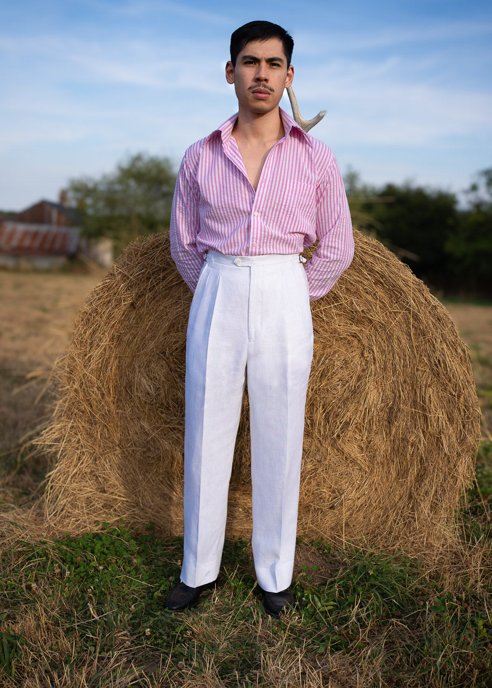 [PRE ORDER] White Linen Trouser 340GR