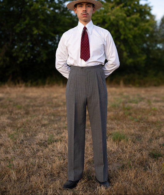 [PRE ORDER] Pinstripe Grey Cold Wool Trouser 290GR