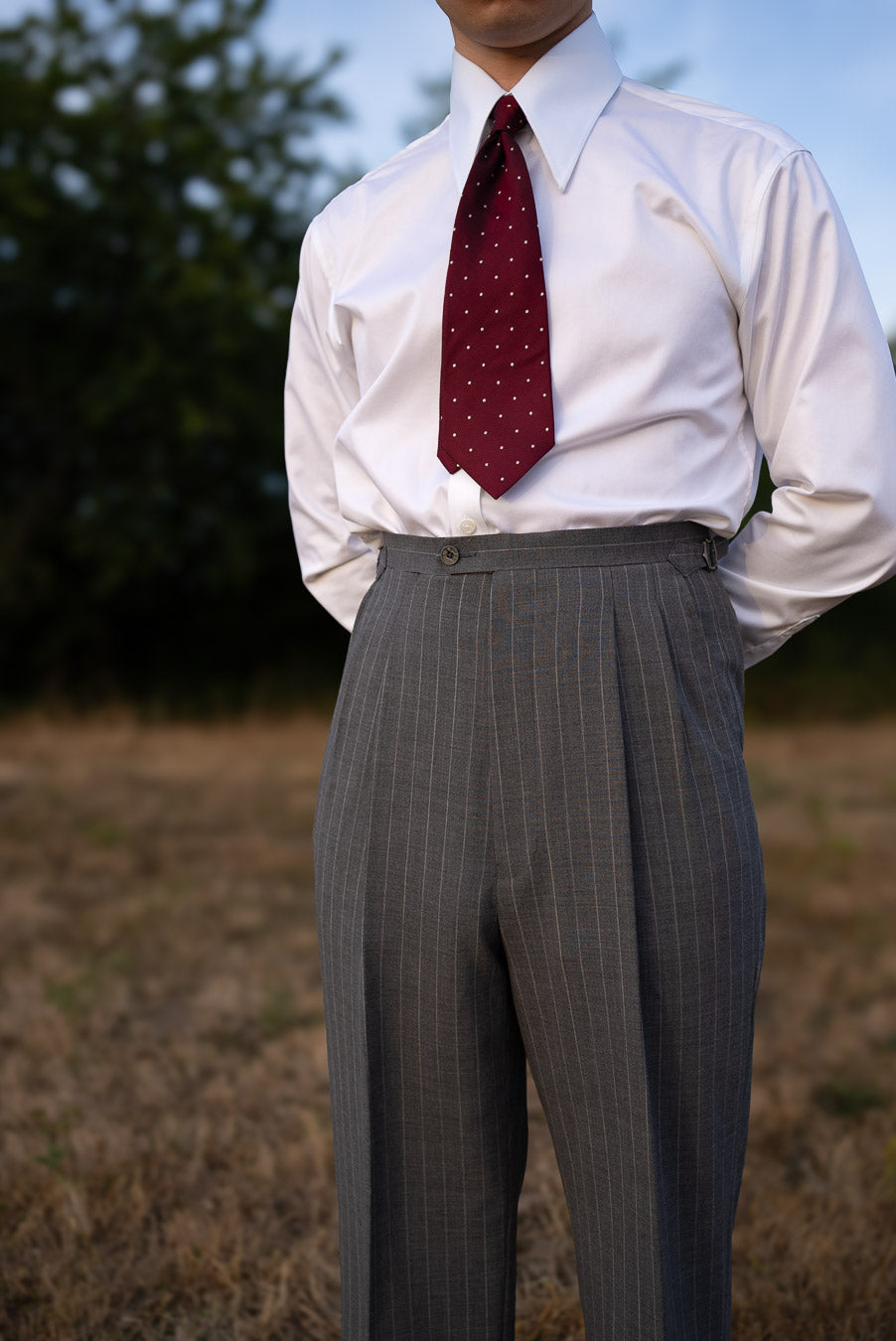 [PRE ORDER] Pinstripe Grey Cold Wool Trouser 290GR