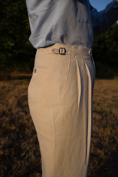 [PRE ORDER] Beige Linen Trouser 340GR