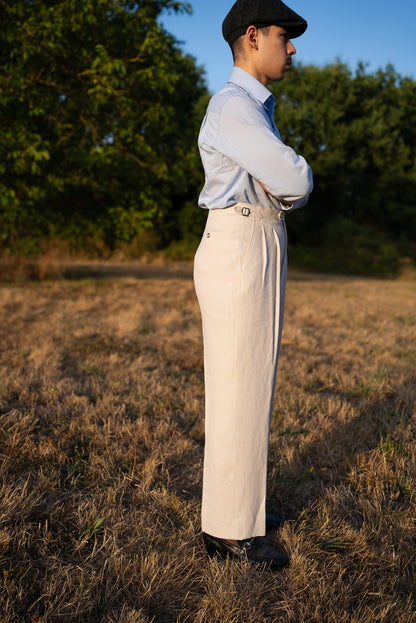 [PRE ORDER] Light Grey Linen Trouser 520GR