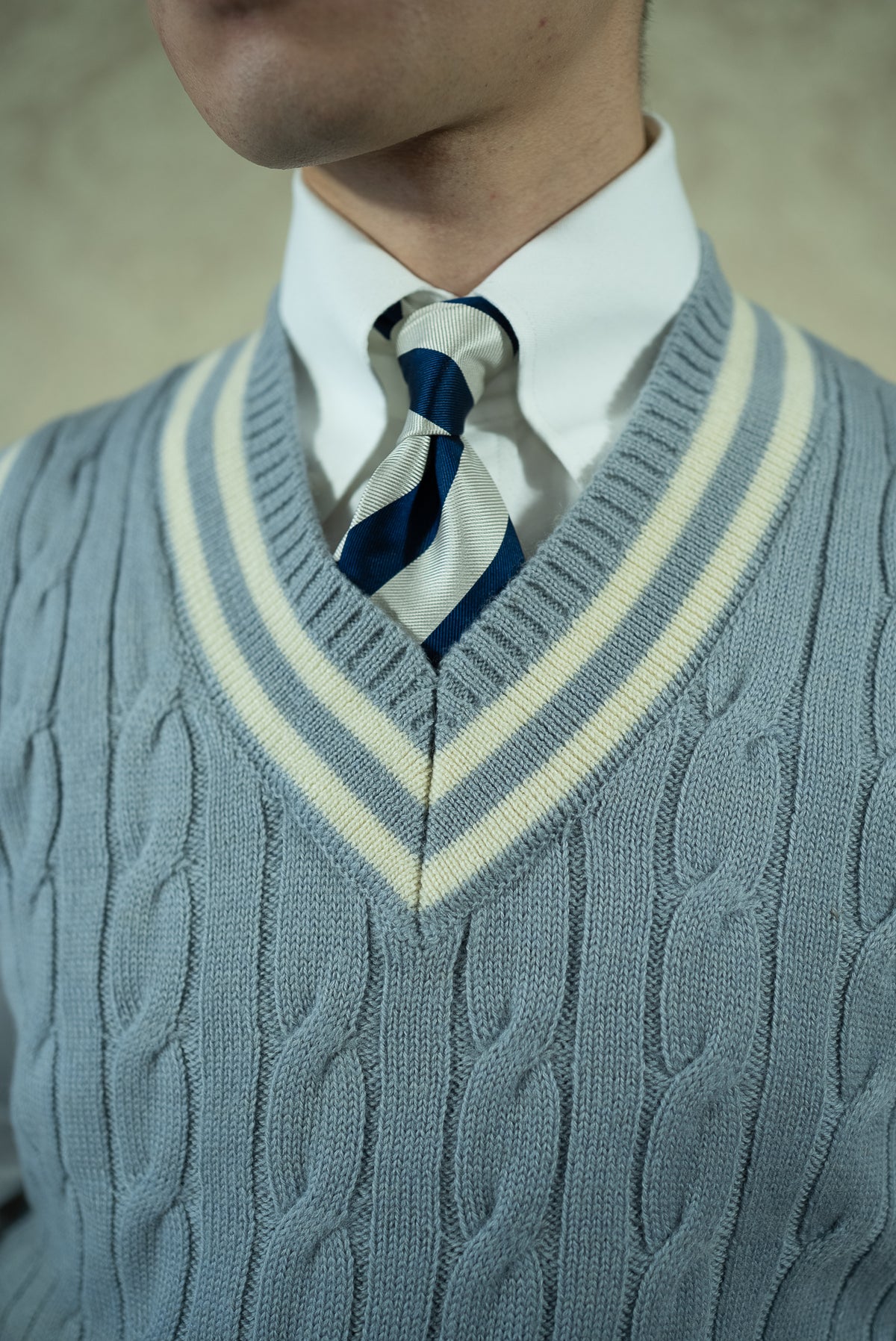 Blue cricket sweater