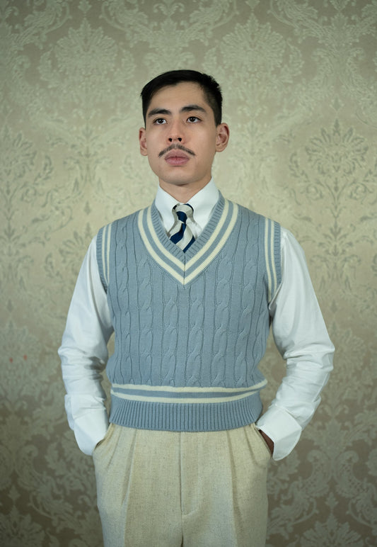 Blue cricket sweater