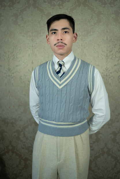 Blue cricket sweater