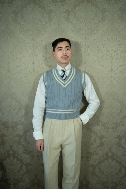 Blue cricket sweater