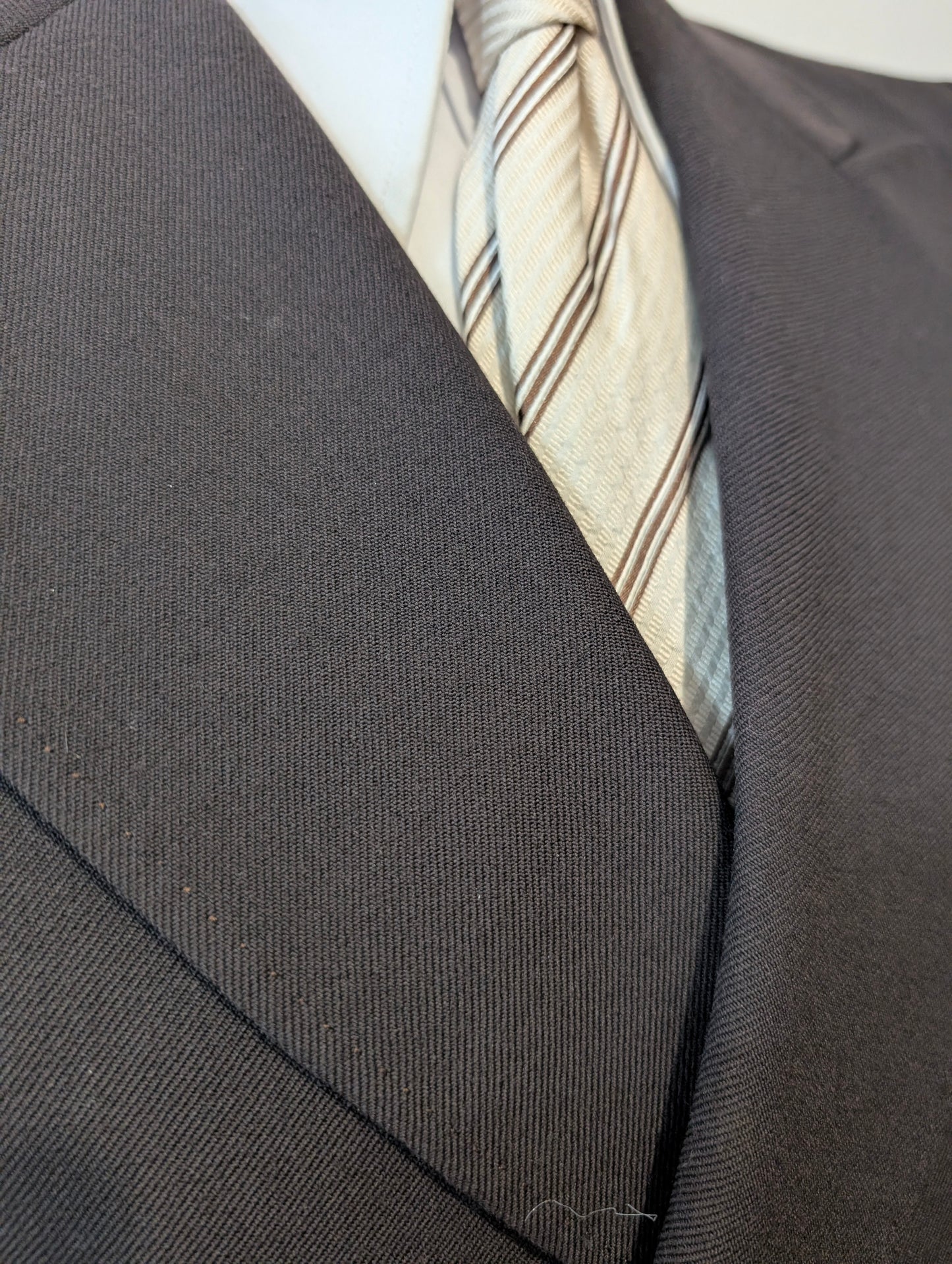 Veste croisé marron en laine lourde