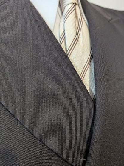Veste croisé marron en laine lourde