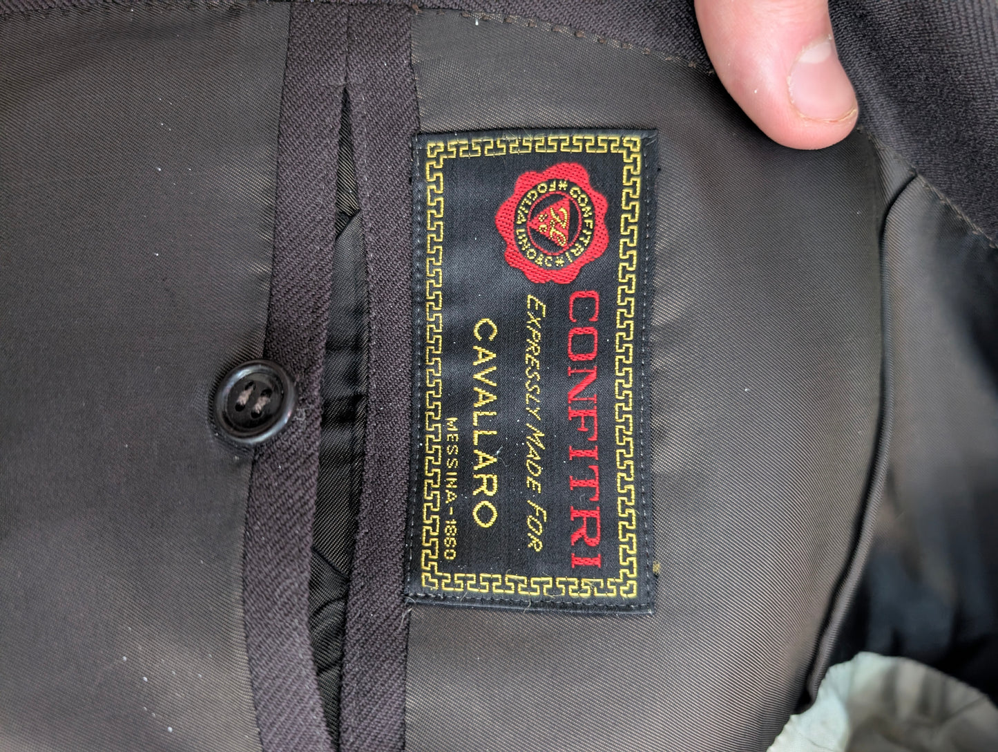 Veste croisé marron en laine lourde