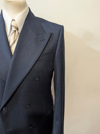 Veste croisée bleu marine en whipcord