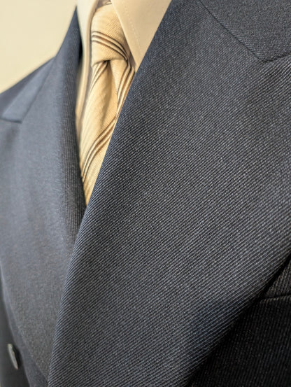 Veste croisée bleu marine en whipcord