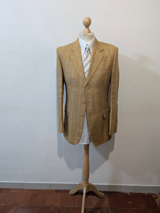 Veste a carreaux en lin