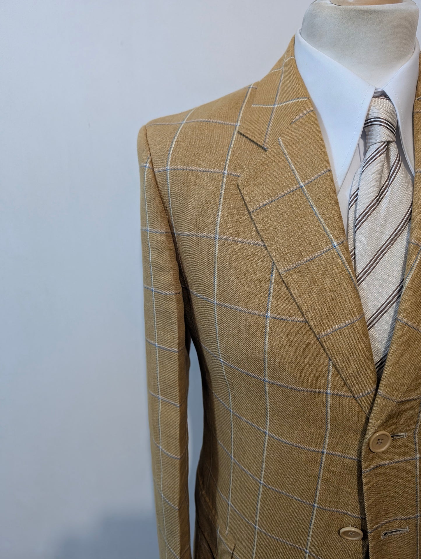 Veste a carreaux en lin