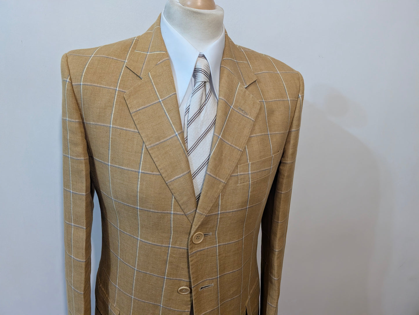 Veste a carreaux en lin
