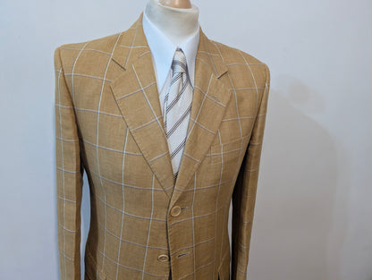 Veste a carreaux en lin