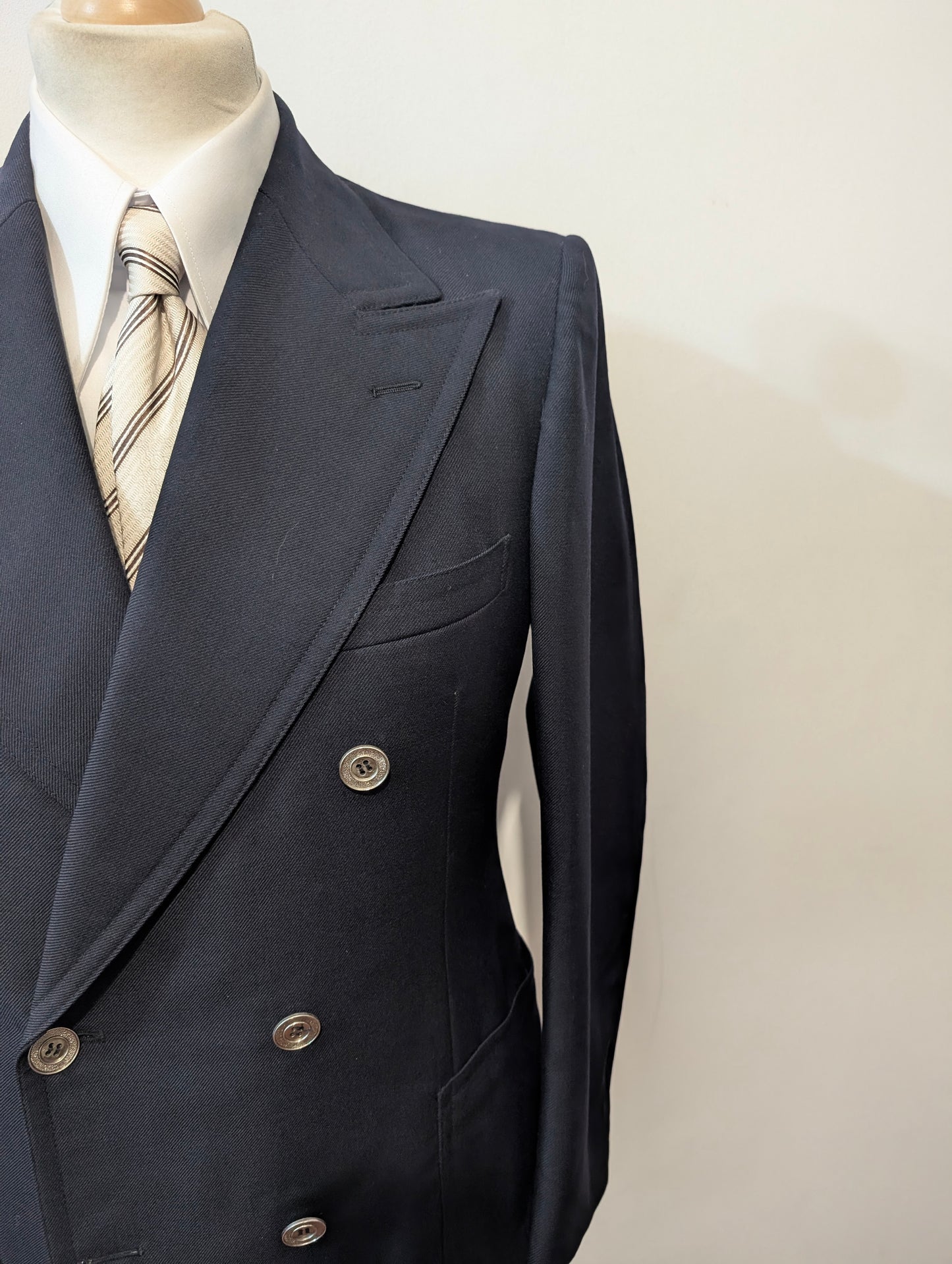 Full canvas Veste croisé bleu marine