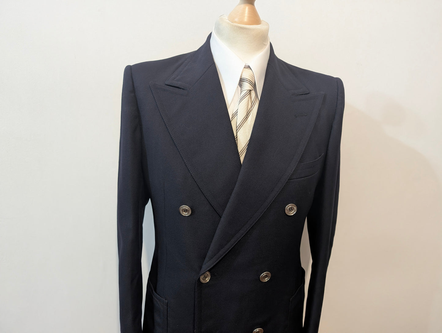 Full canvas Veste croisé bleu marine
