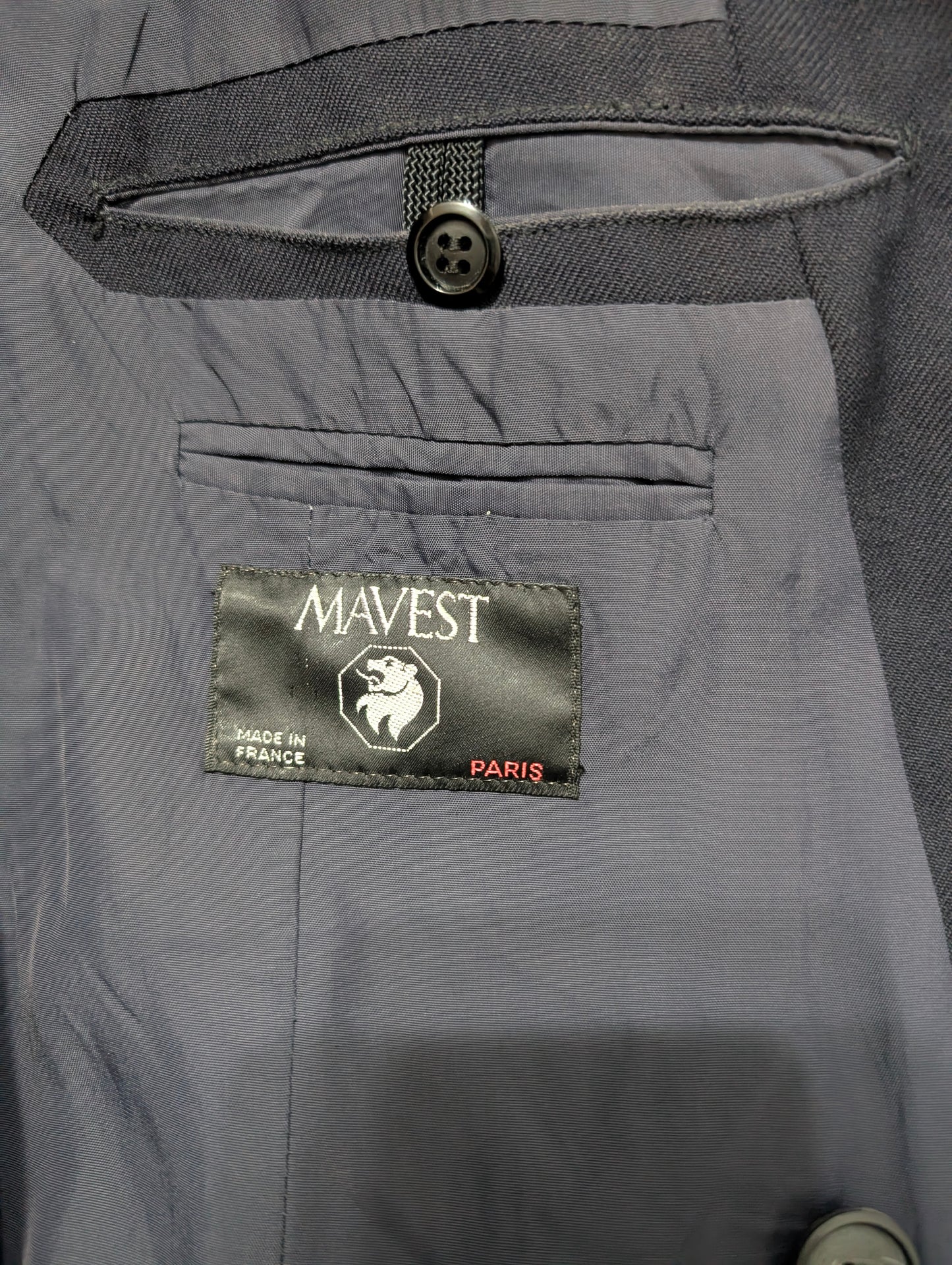 Full canvas Veste croisé bleu marine