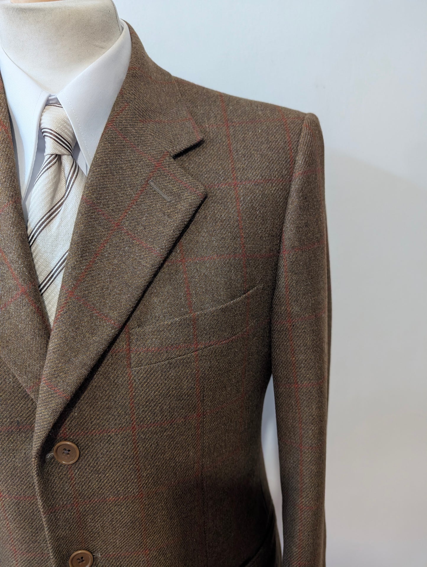 Veste à carreaux en laine cachemire