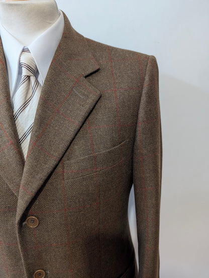 Veste à carreaux en laine cachemire
