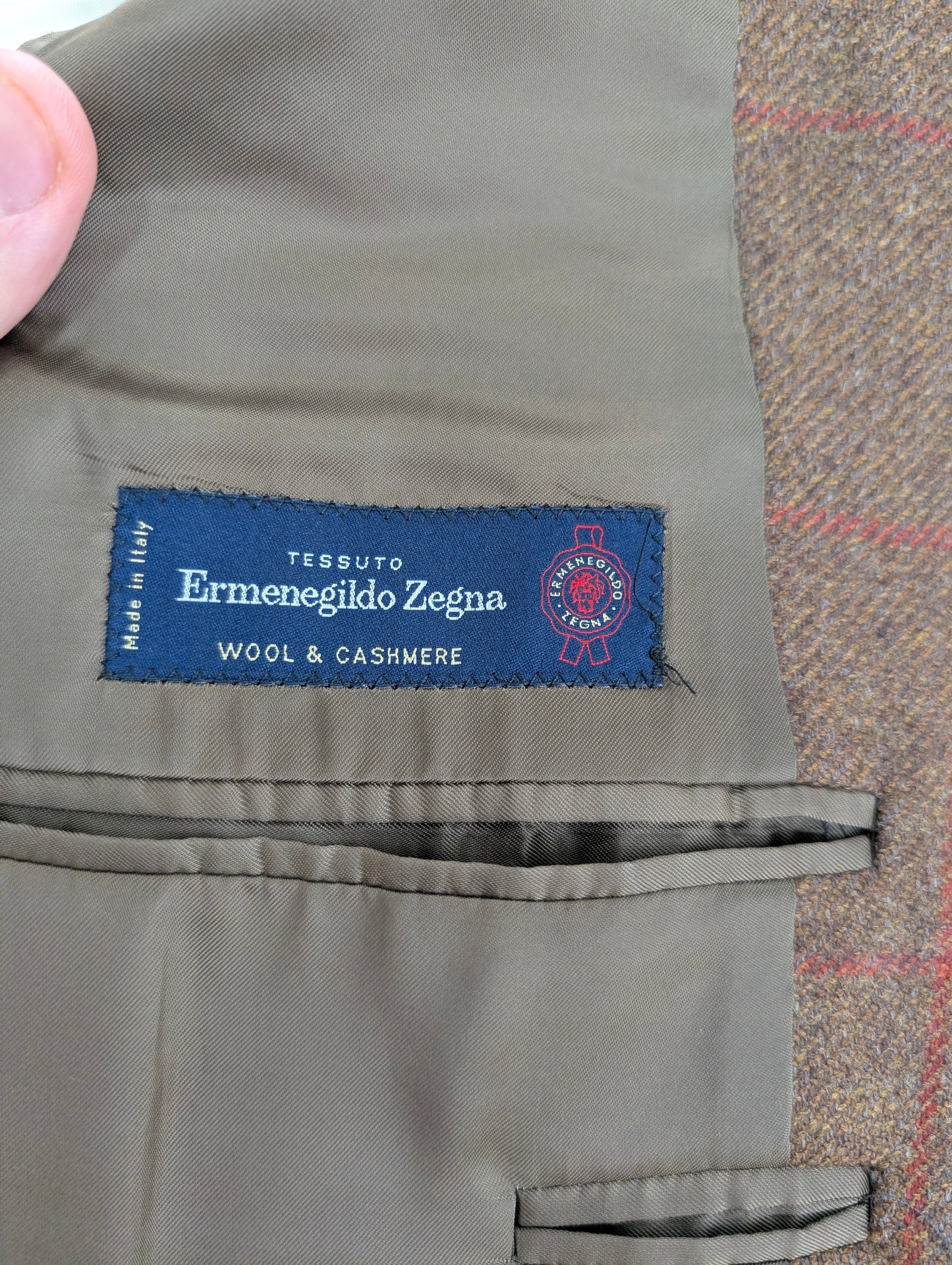 Veste à carreaux en laine cachemire